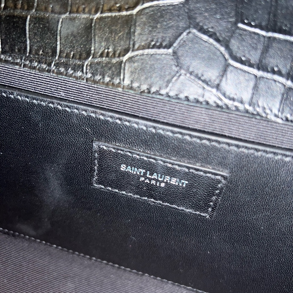 Saint Laurent YSL Kate Medium Croc Embossed Tassel bag crossbody/shoulder - Picture 12 of 13